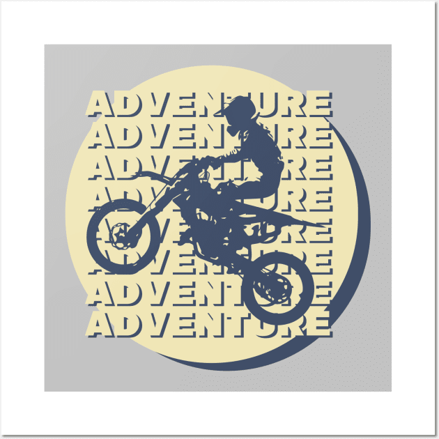 motocross vintage biker Wall Art by fokaction